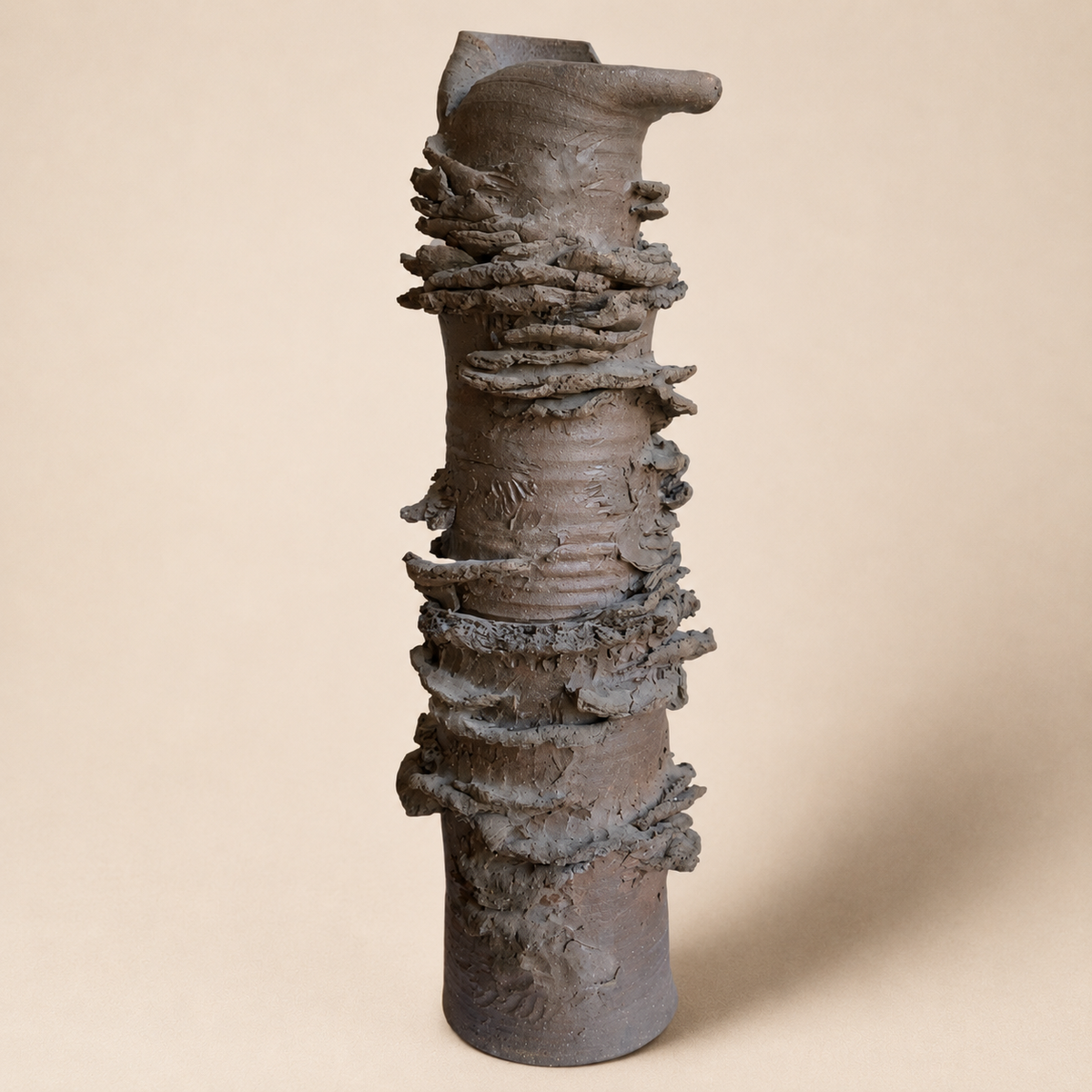 1970's Brutalist Abstract Vase