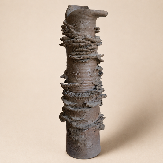 1970's Brutalist Abstract Vase