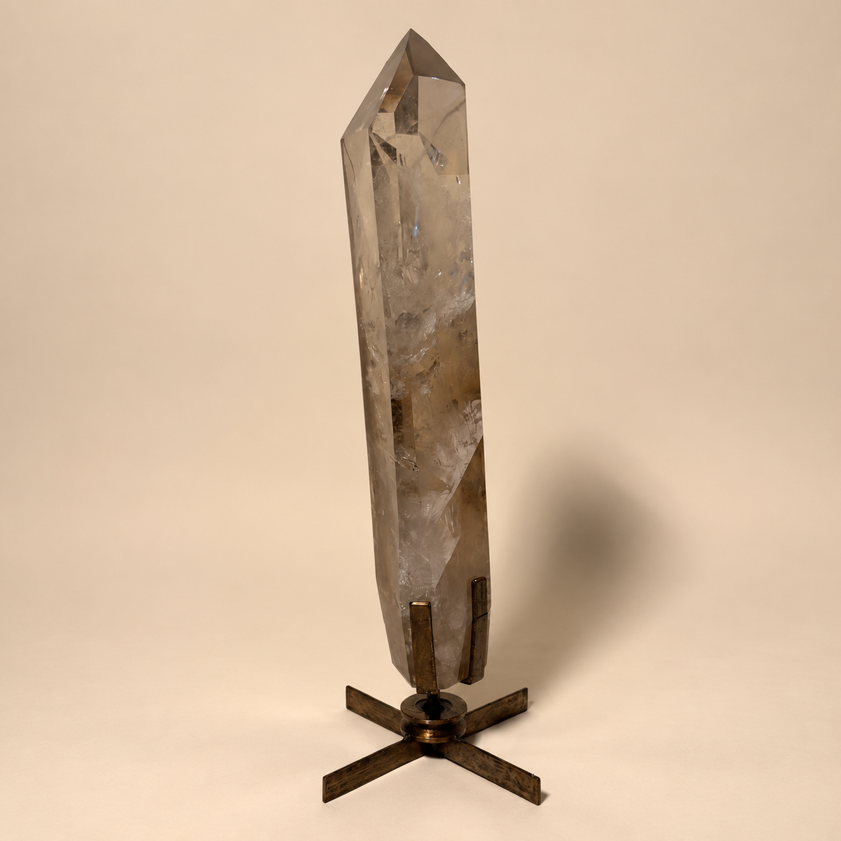 Smoky Quartz Point On Stand 27 lbs