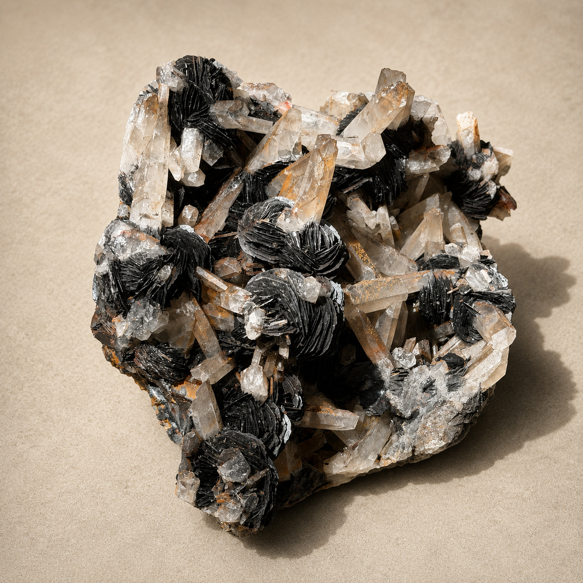 Quartz Crystal & Hematite Cluster