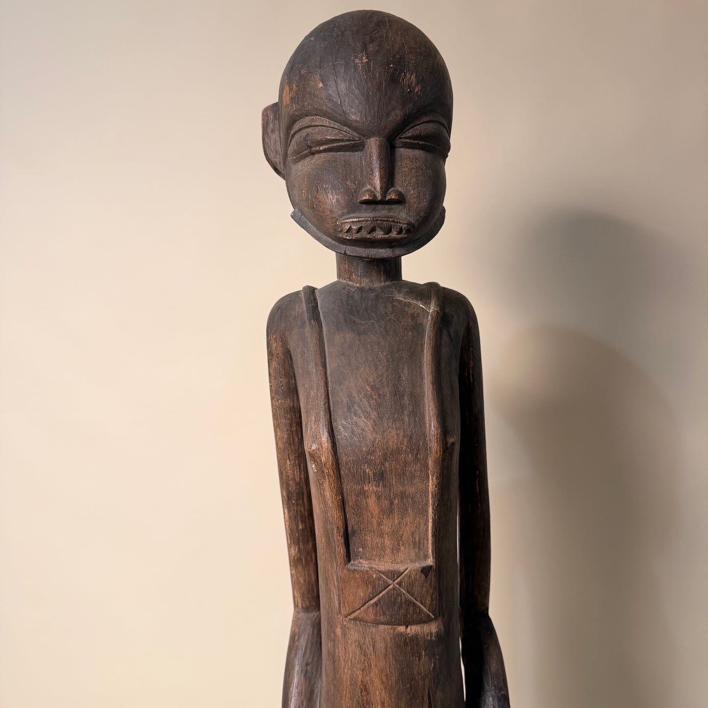 1920's Senufo Carved Wood Figure Sculpture Statue