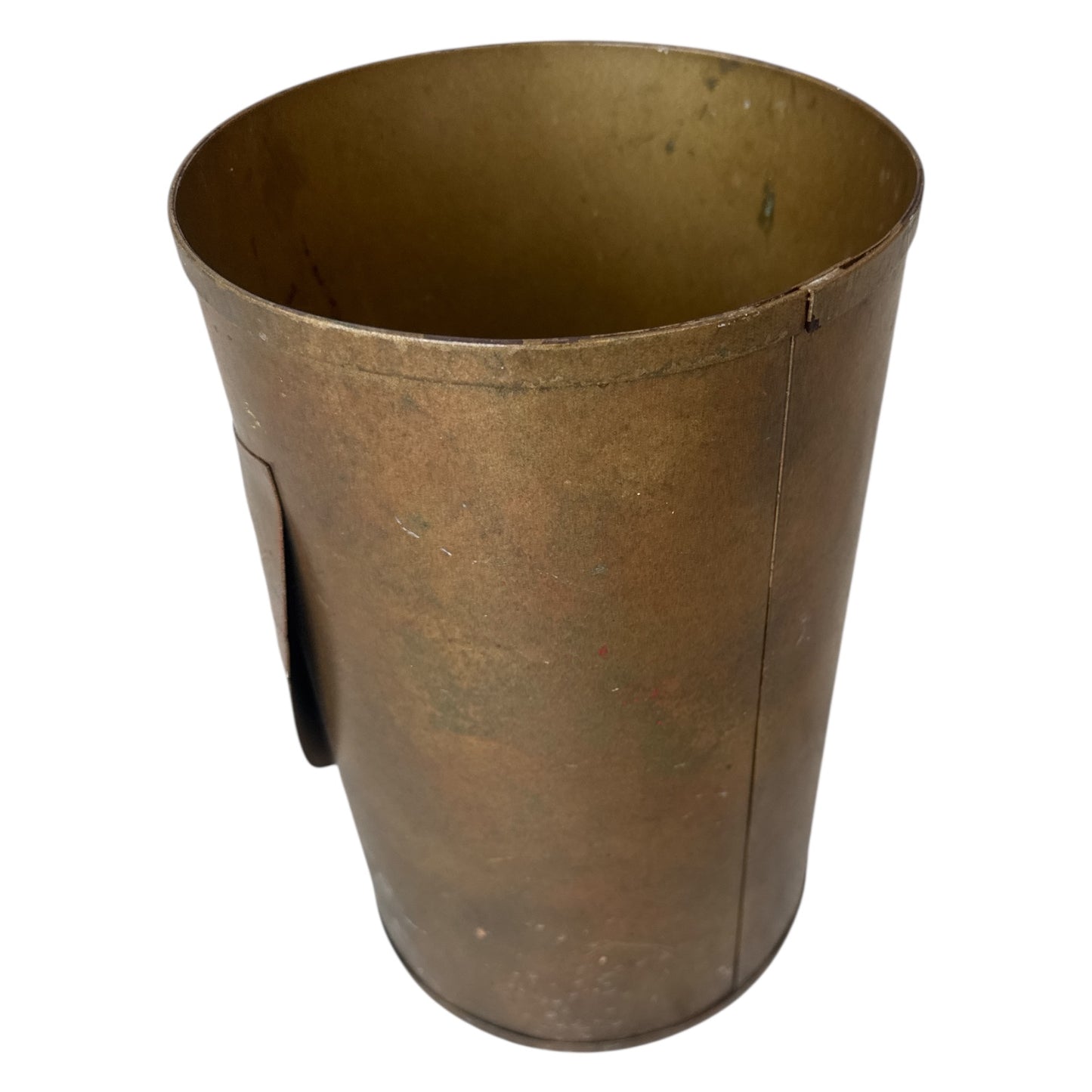 Copper Trashcan 2 Leaf Design