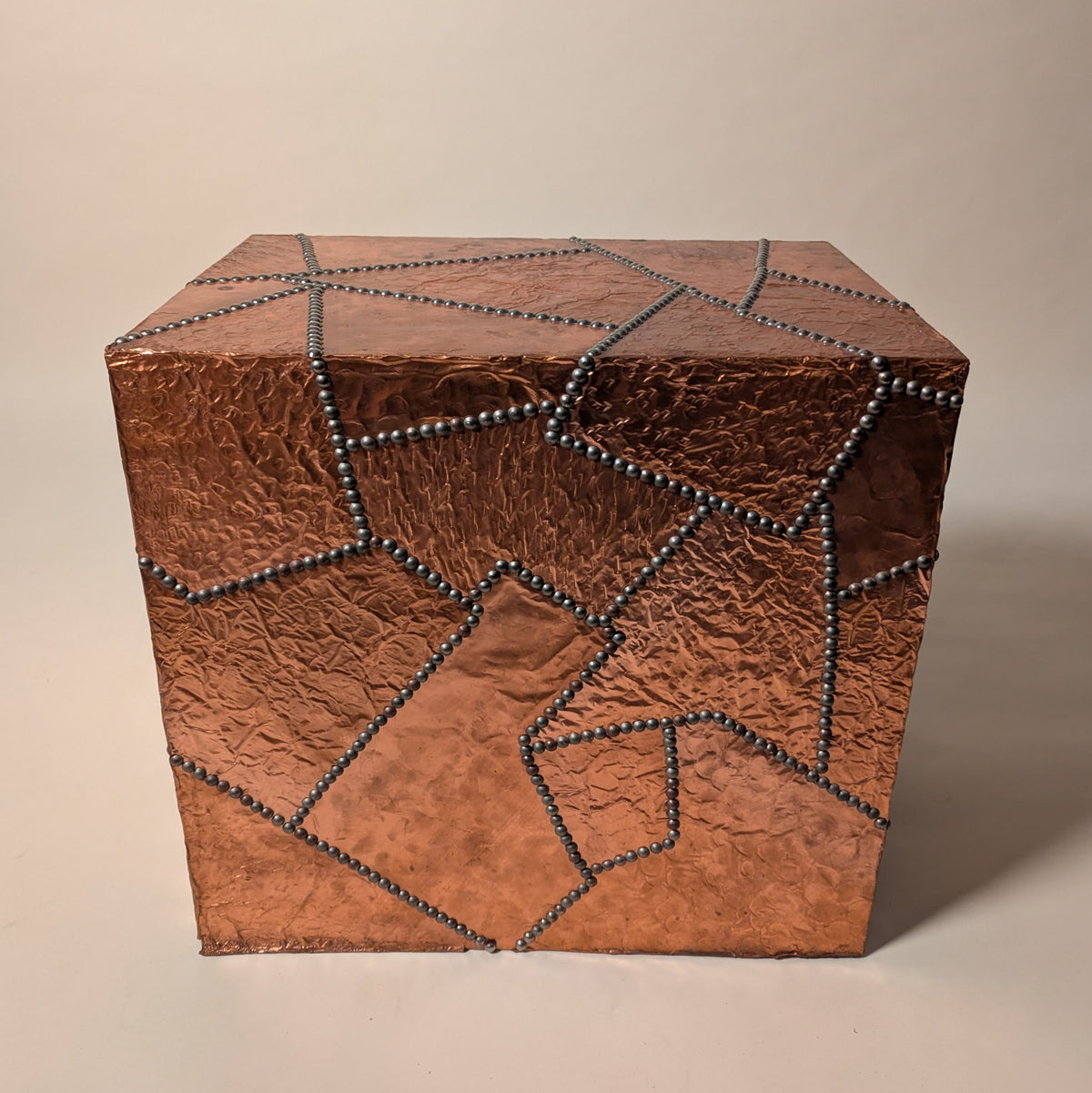 Pair of Copper Pedestals with Rivets