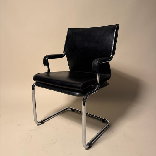 Pair Of 1973 Marcatre Leather chairs