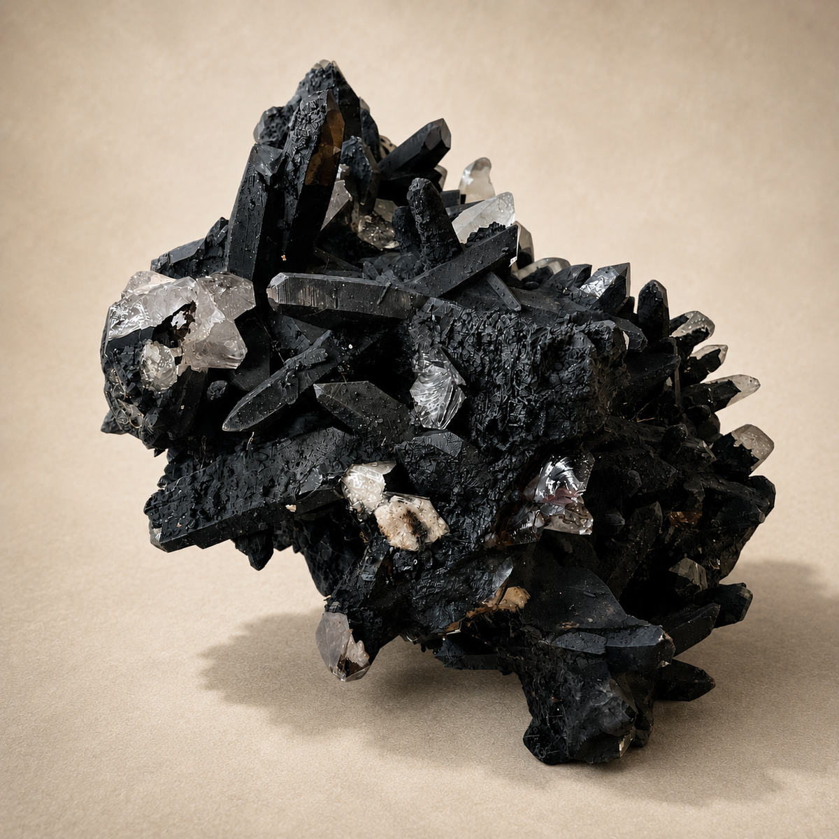 Quartz Crystal with Hematite Crystal