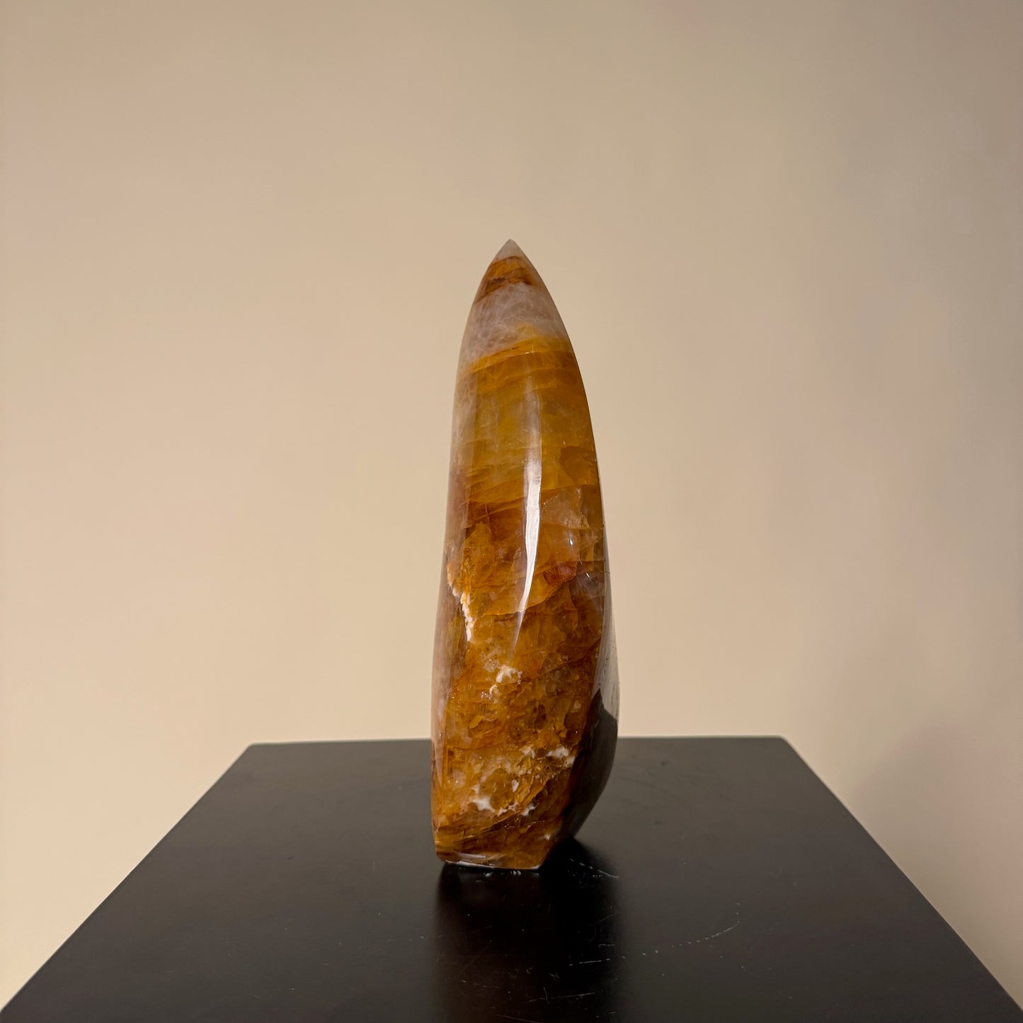 Small Flame Cut Golden Healer Crystal