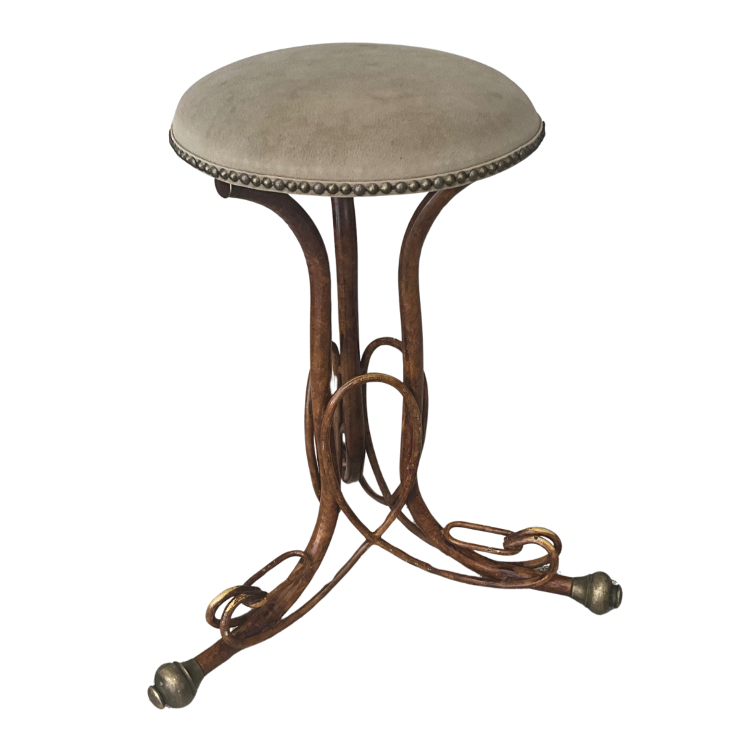 Arthur Court Scroll Stool with Cushion