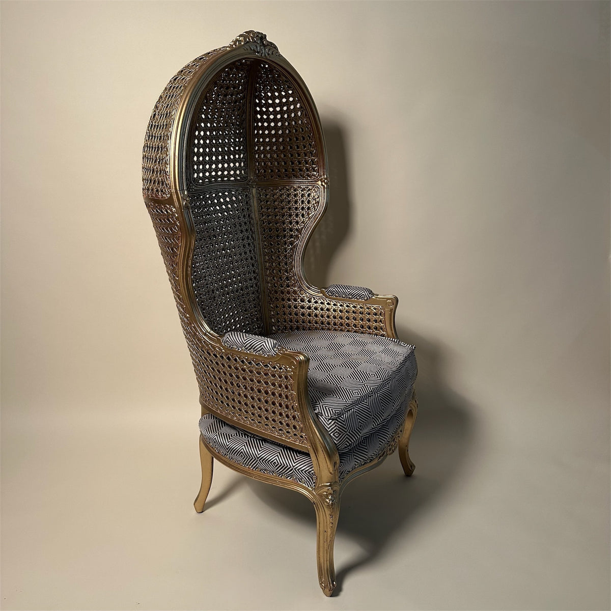 Vintage French Gold Leaf Canopy Chair