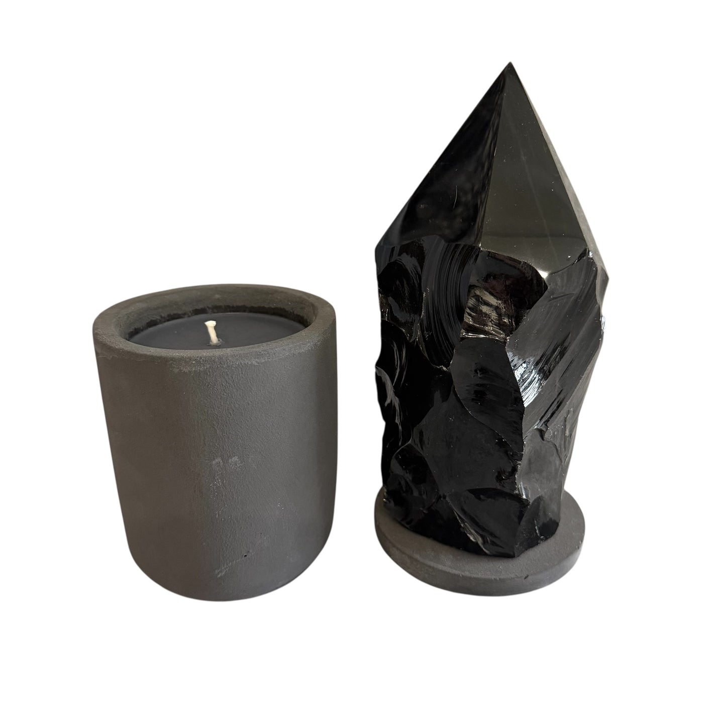 369 For House of Nulla Black Rose Candle with Obsidian Lid 1