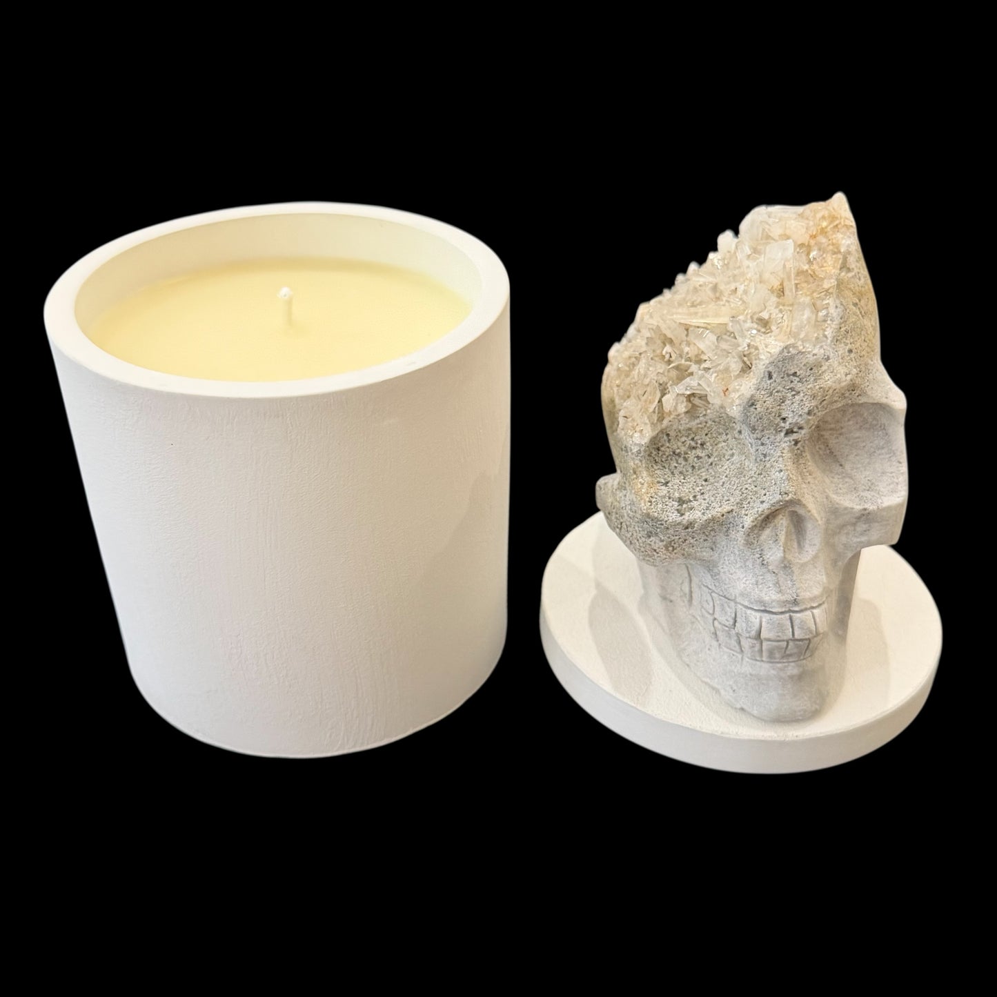 Quartz Crystal Skull Gardenia Candle #2