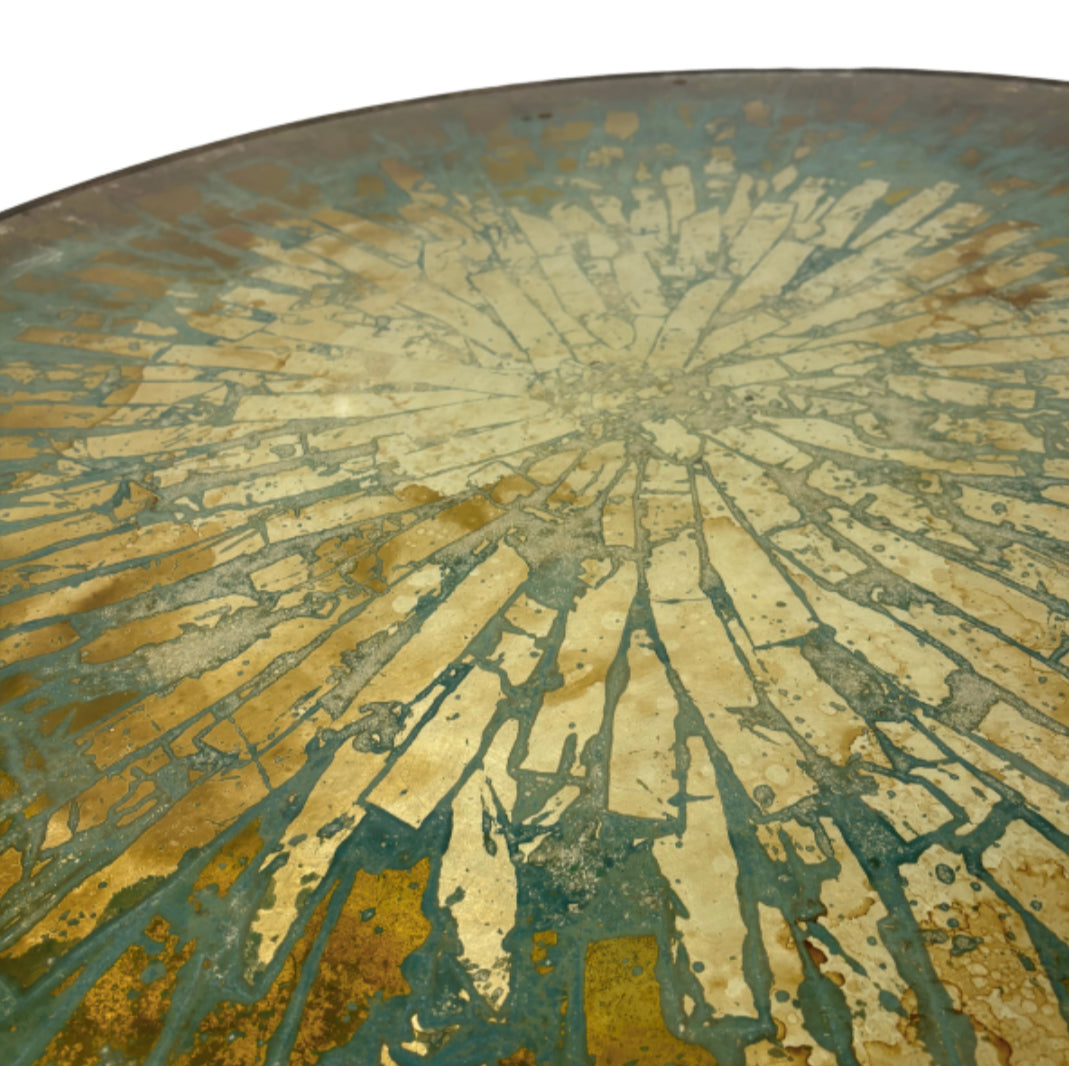 Gold/Patina Colored Foil Entry Table