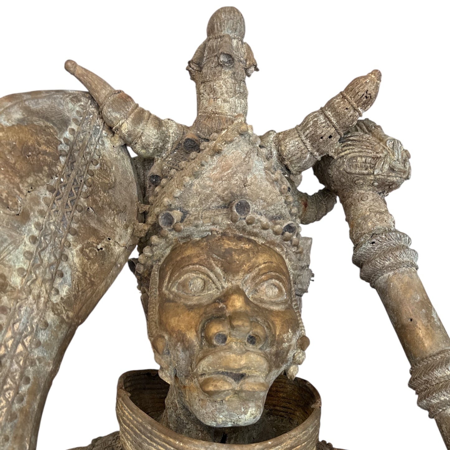 BENIN BEONZE MOUNTED WARRIORS