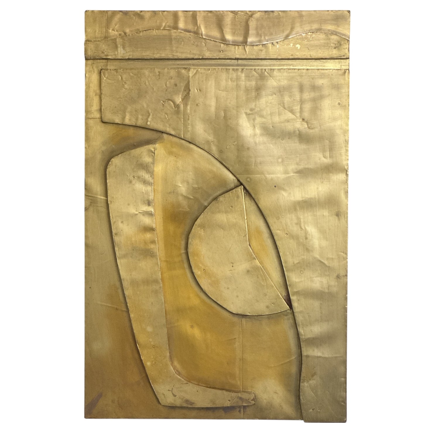 Golden Triptych Wall Sculpture