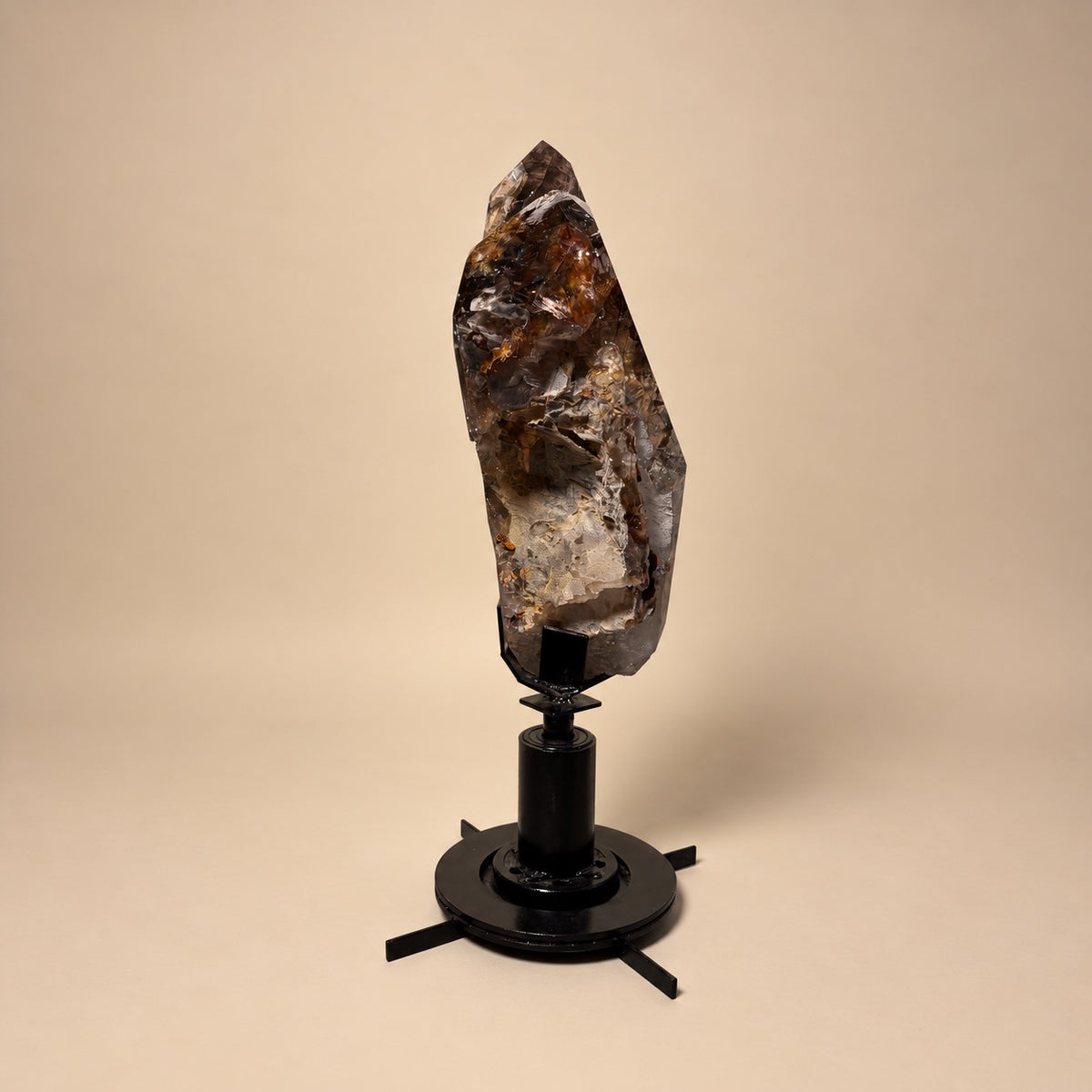 Free Form Rutilated Quartz Crystal On Stand 89 lbs