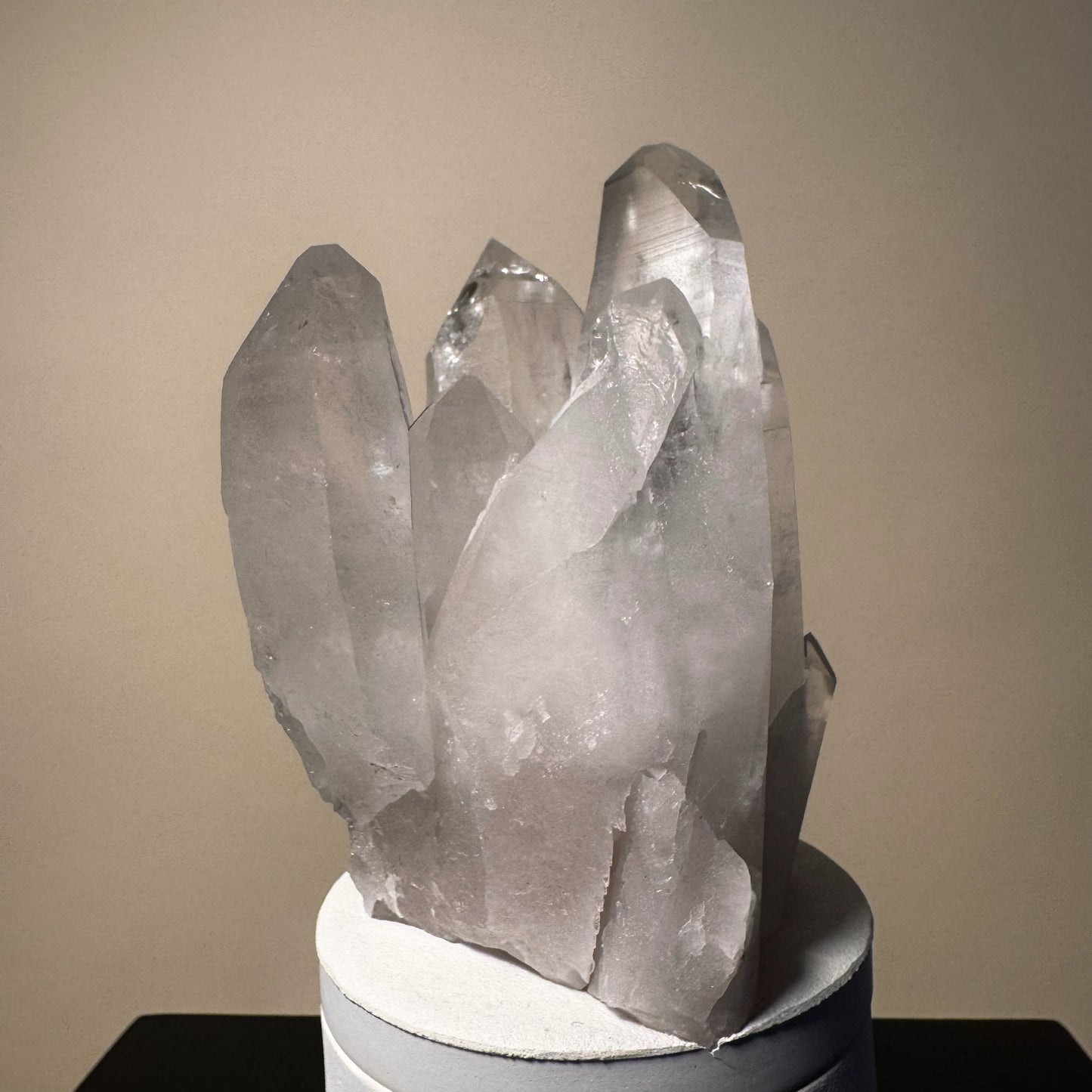 Clear Quartz Crystal Generators Lid Gardenia Candle