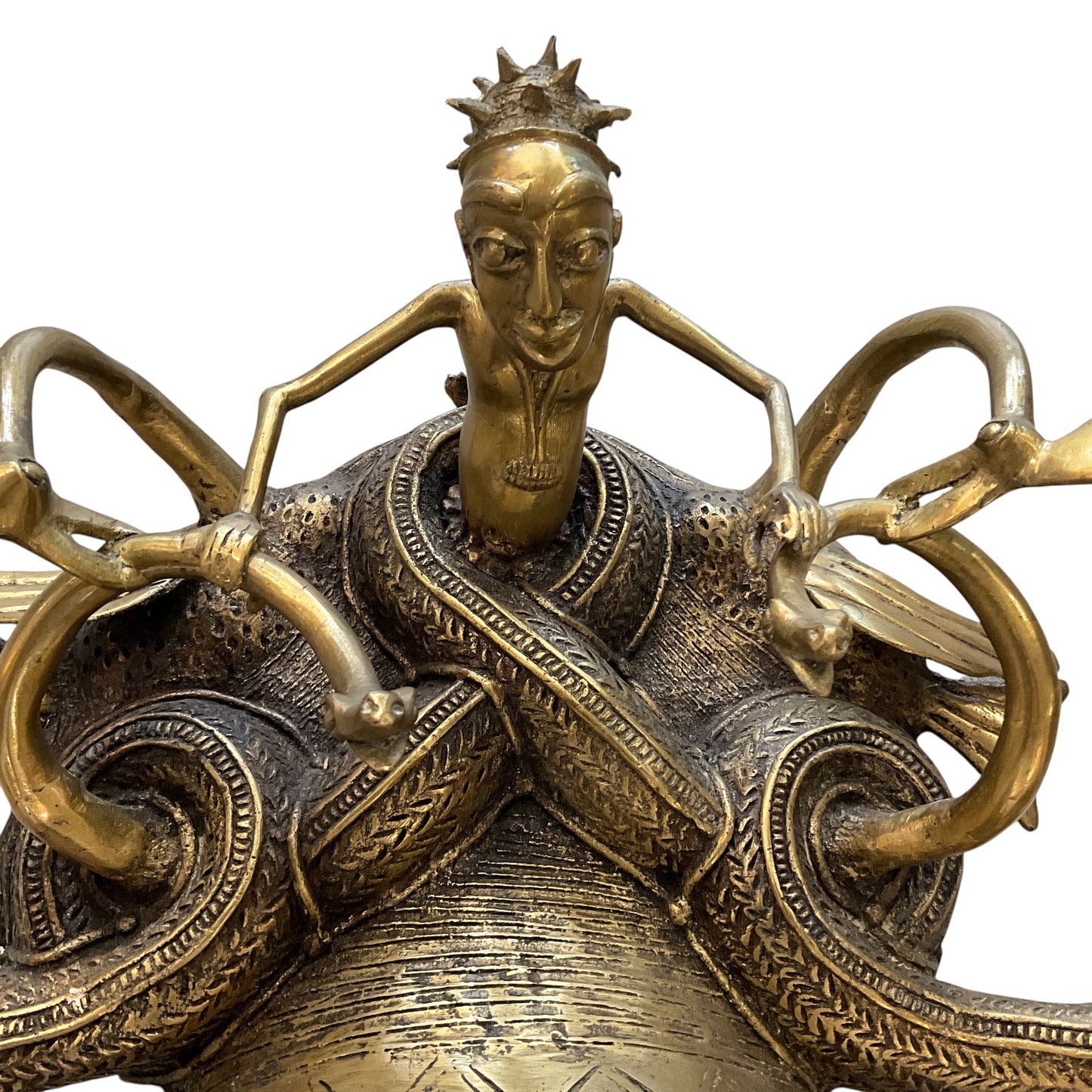 Bronze Mask from Bamileke Tribe in Cameroon