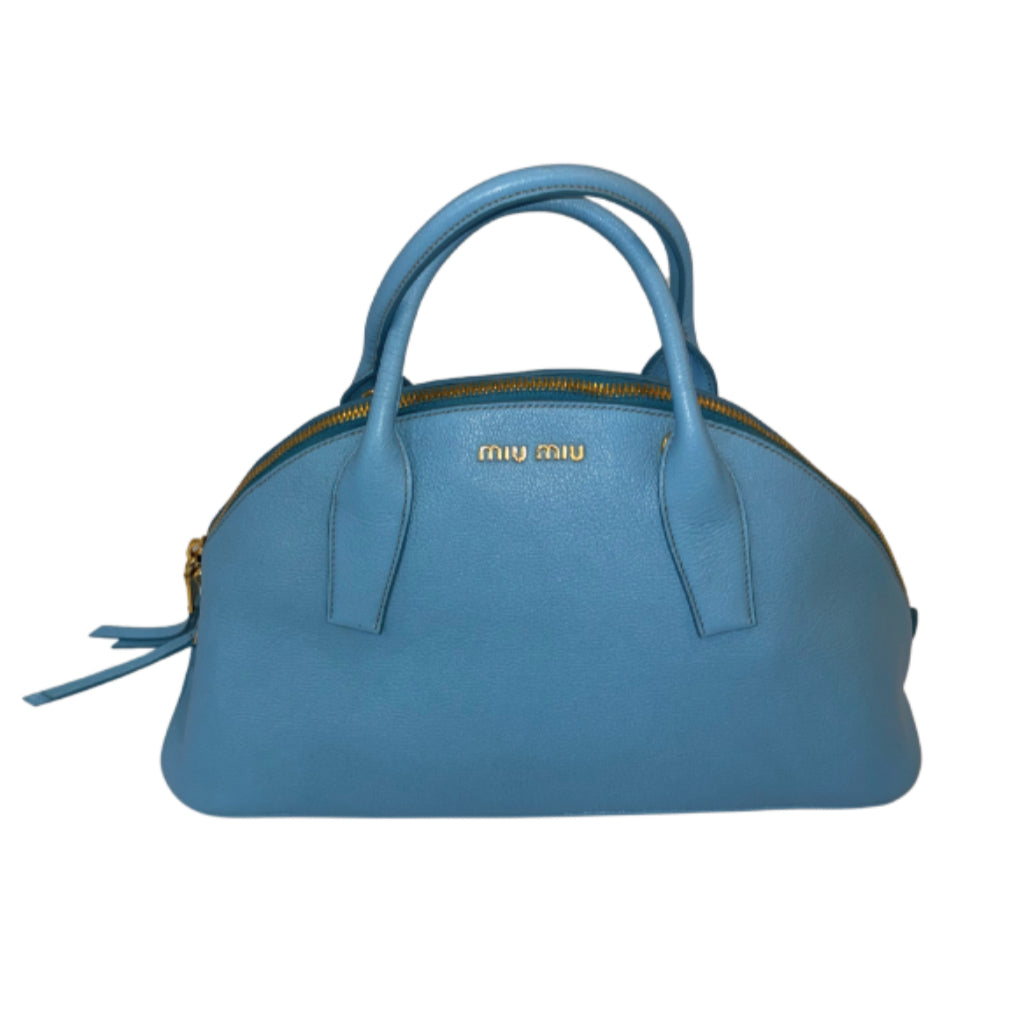 Miu Miu Light Blue Leather Bag