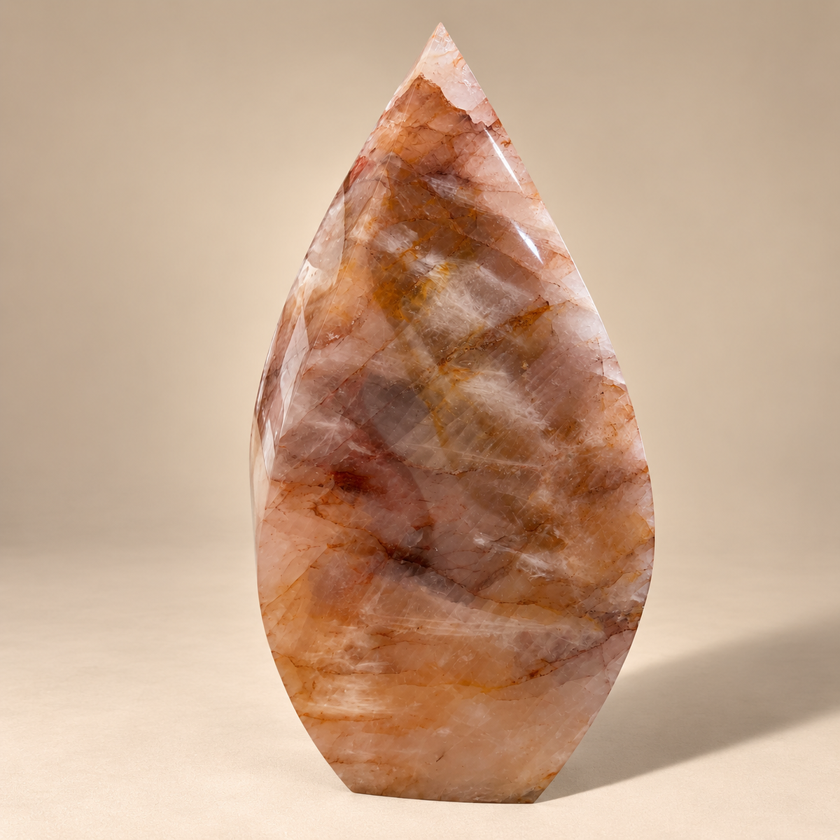 XL Hematoid Quartz Crystal Free-Standing Flame