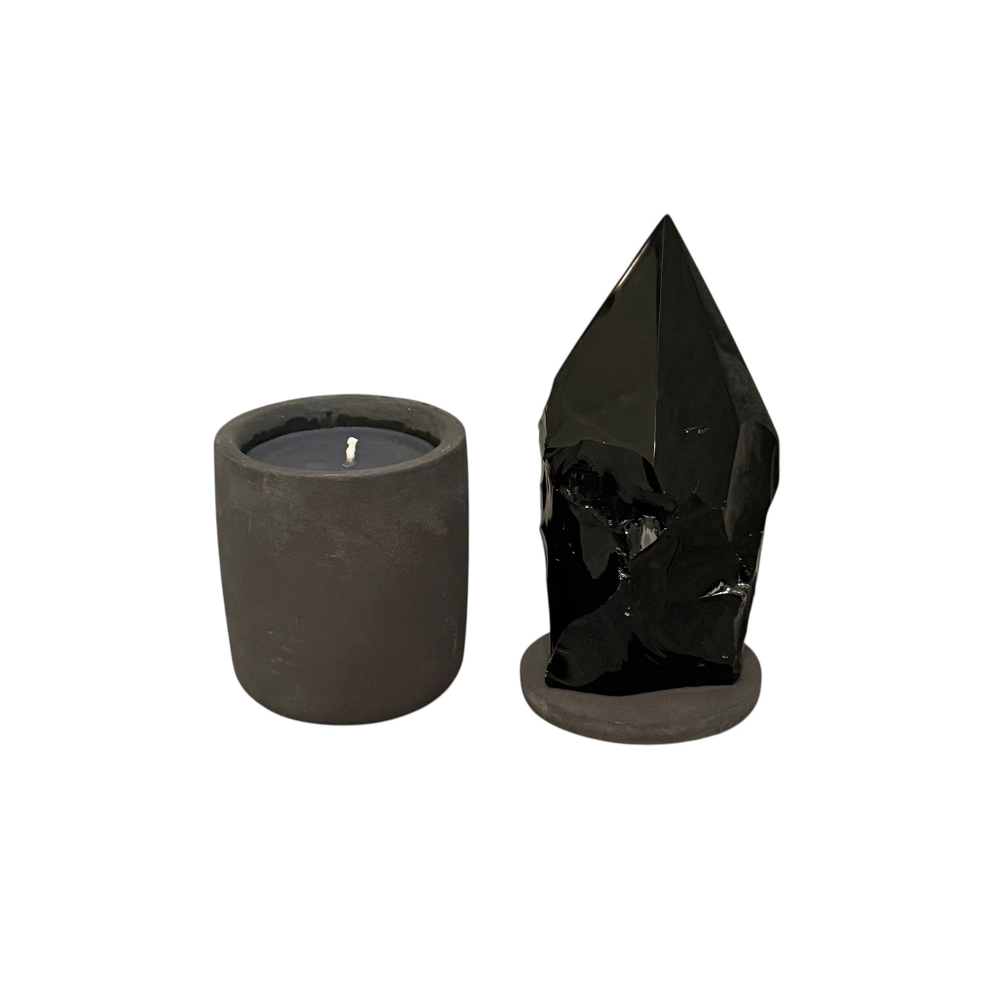 369 For House of Nulla Black Rose Candle with Obsidian Lid 22