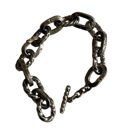 Sterling 14 Link Bracelet With Toggle Closure