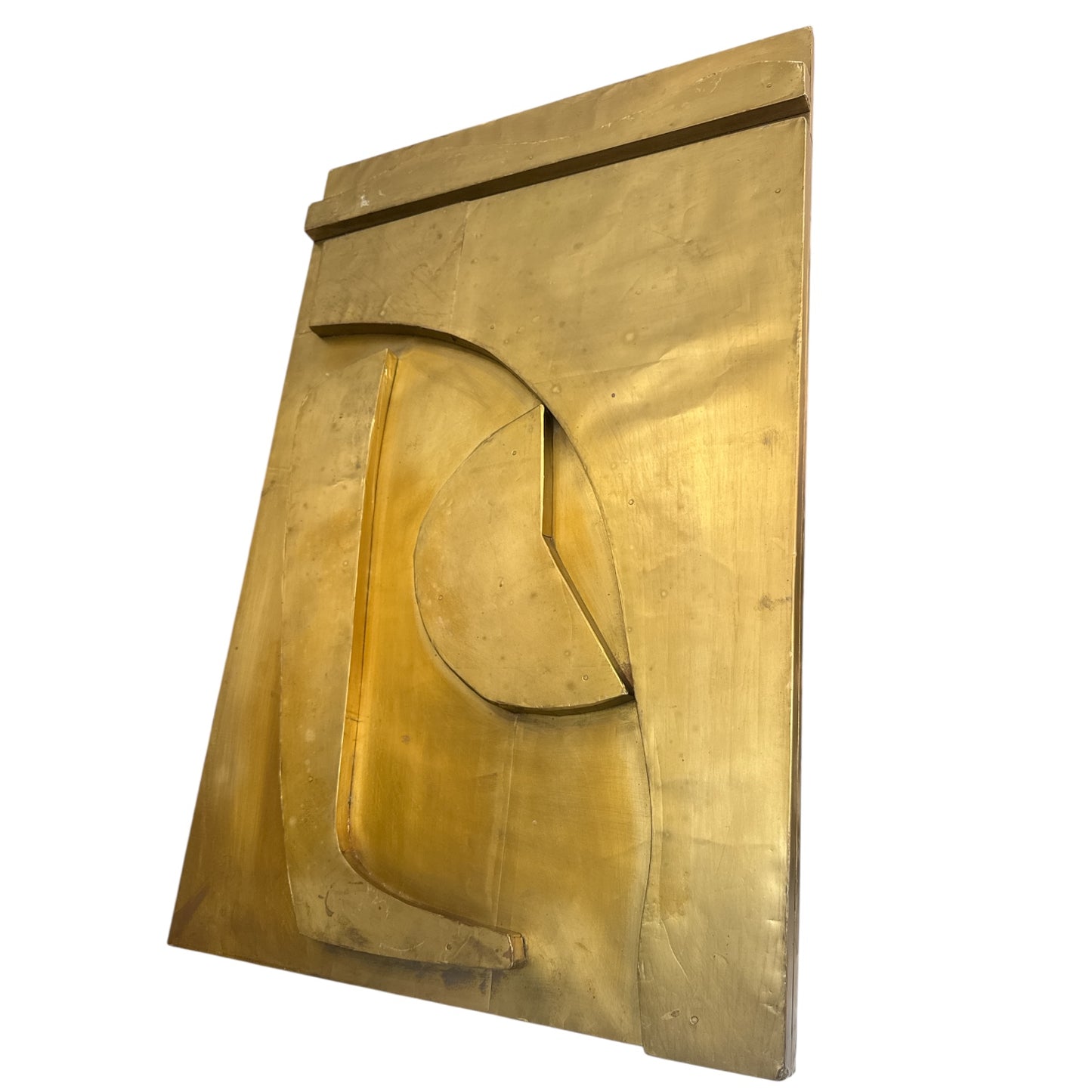 Golden Triptych Wall Sculpture