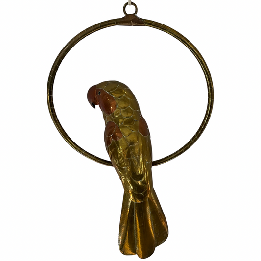 Sergio Bustamante Brass & Copper Hanging Parrot