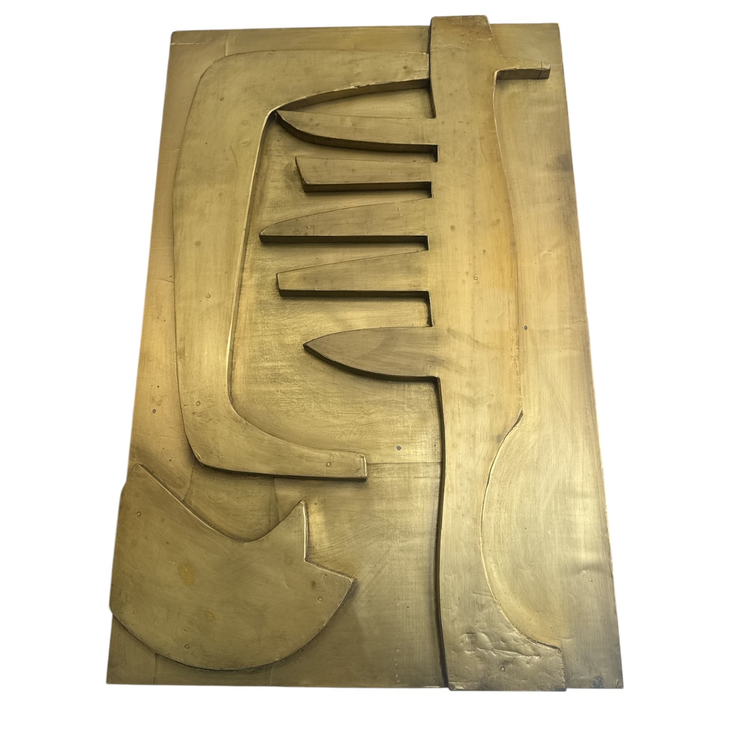 Golden Triptych Wall Sculpture