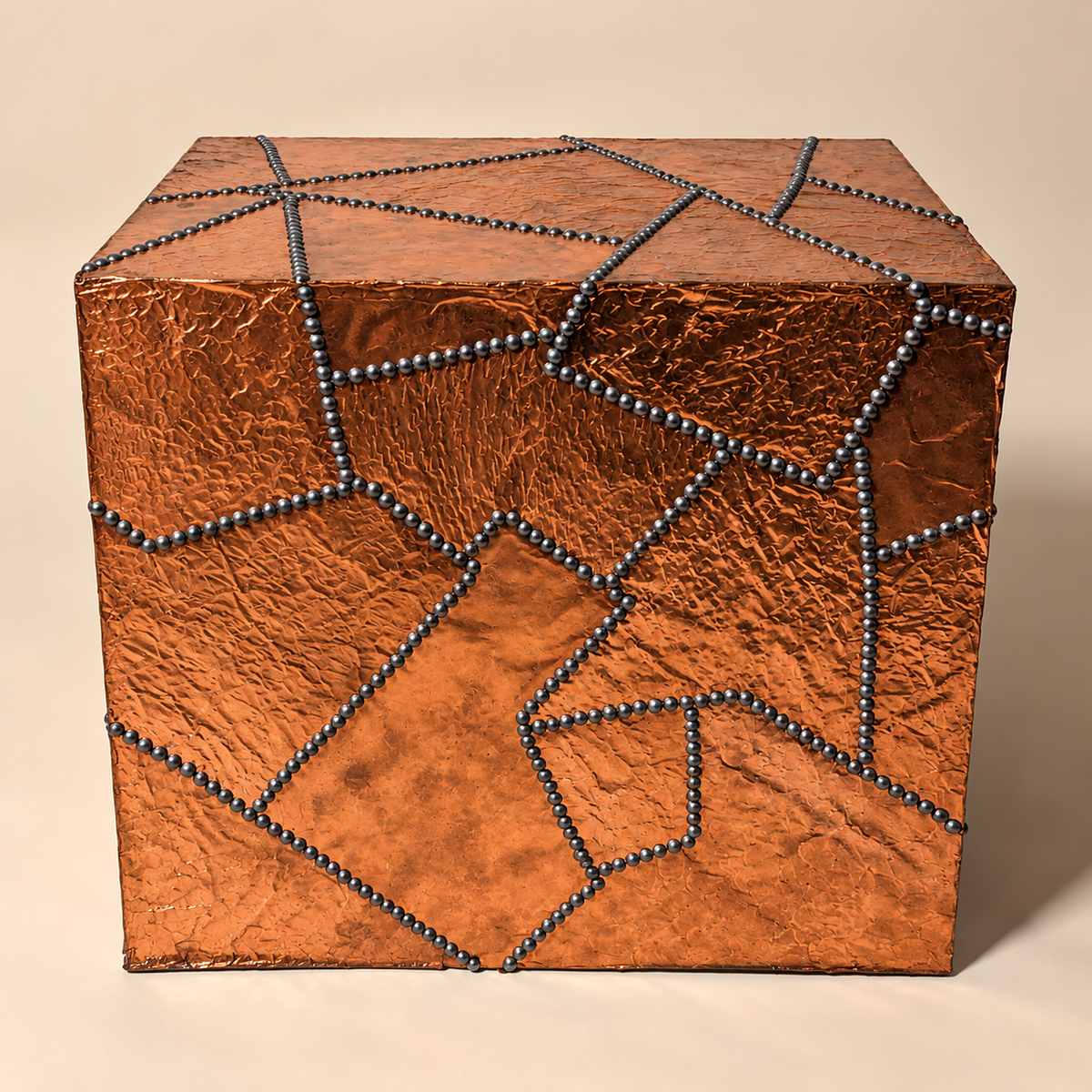 Pair of Copper Pedestals with Rivets