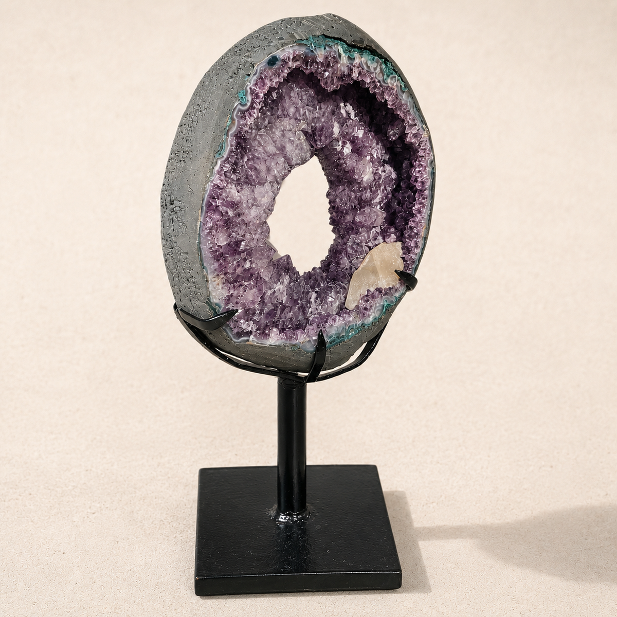 Amethyst Crystal 'Halo Passage' Portal on Spinning Stand