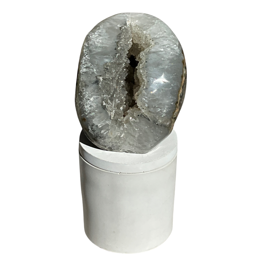 Agate Geode Lid Gardenia Candle