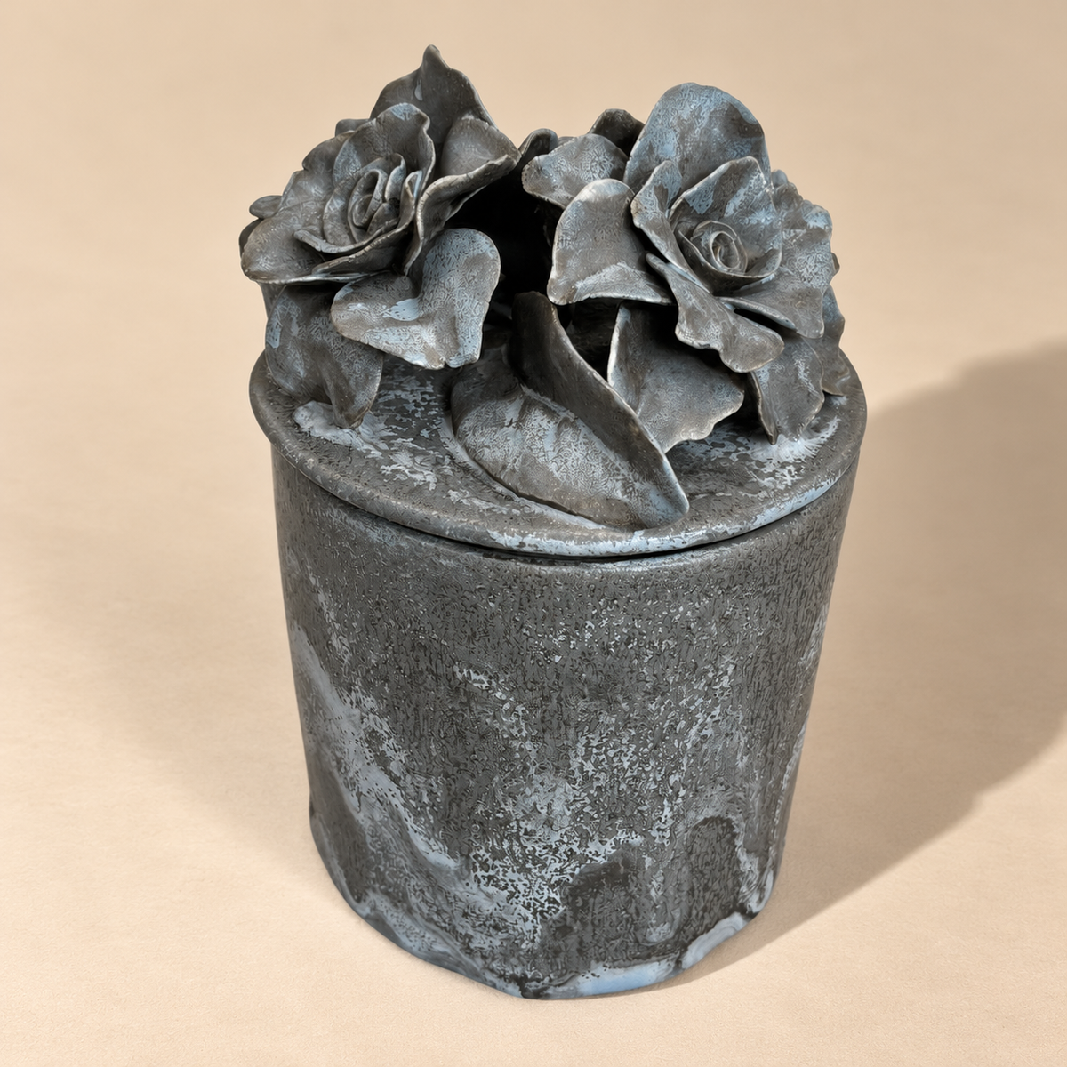 Hand-Crafted Triple Gardenia Flower Ceramic Gardenia Candle 24 oz