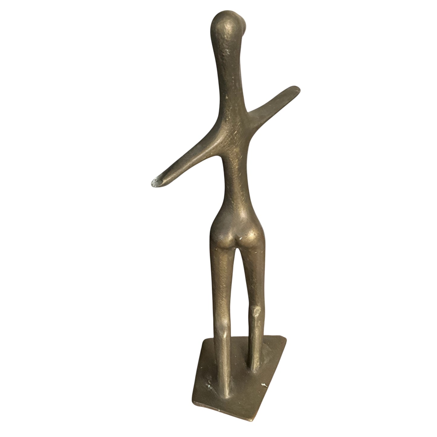 Vintage Abstract Bronze Figure Sculpture