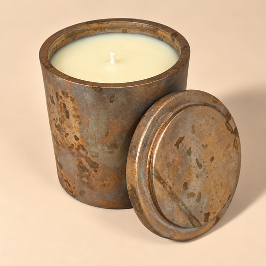 Solid Bronze Gardenia Candle with Lid  #P