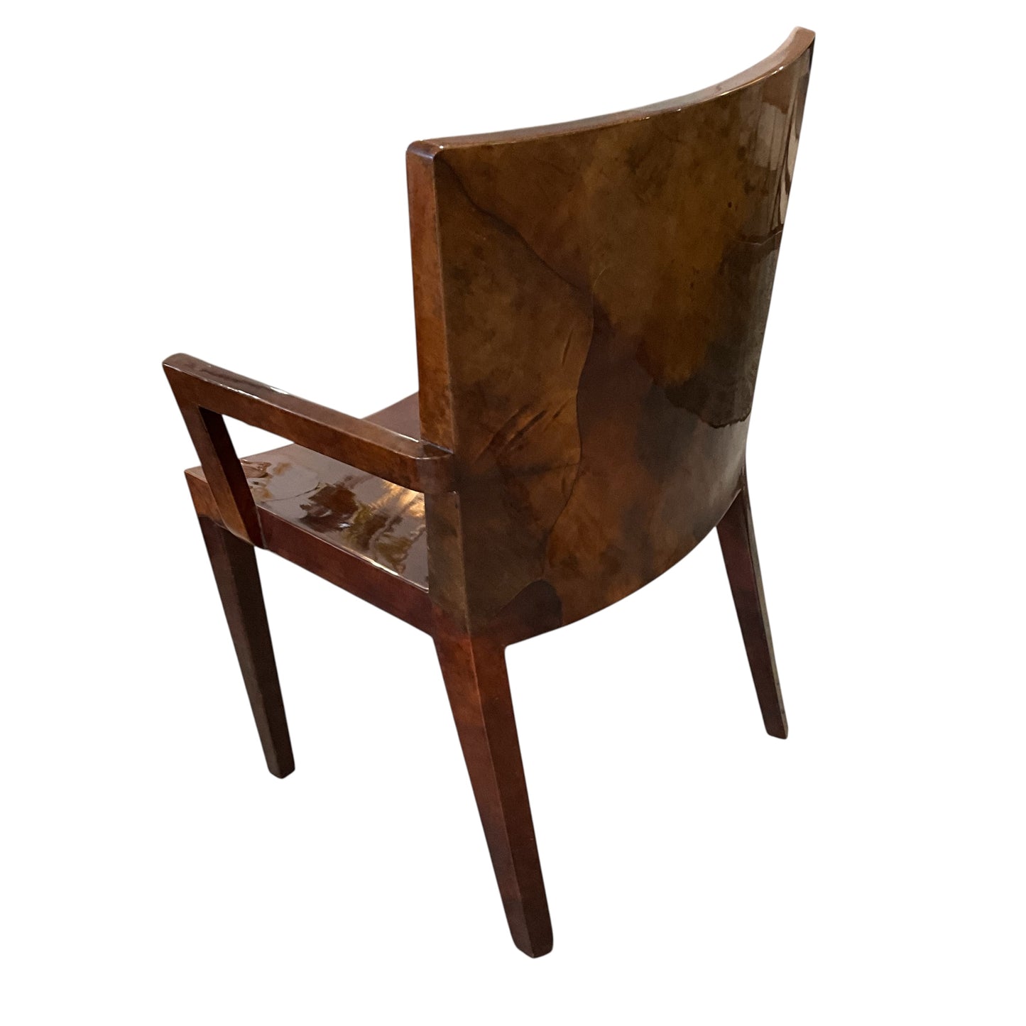 Karl Springer Lacquered Goatskin Chair