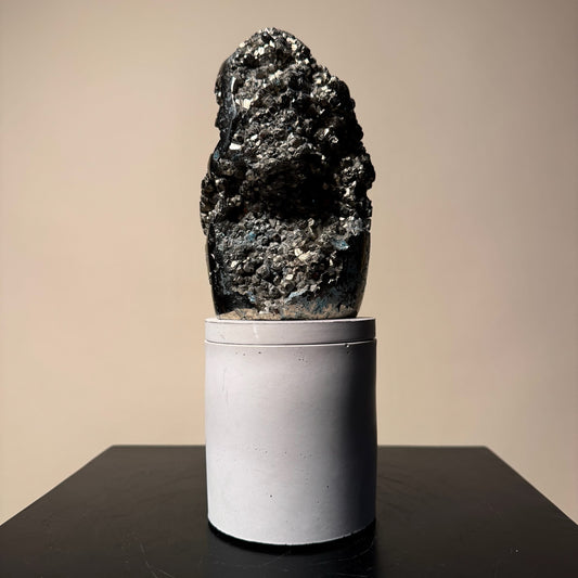 Abstract Pyrite Lid Gardenia Candle #4