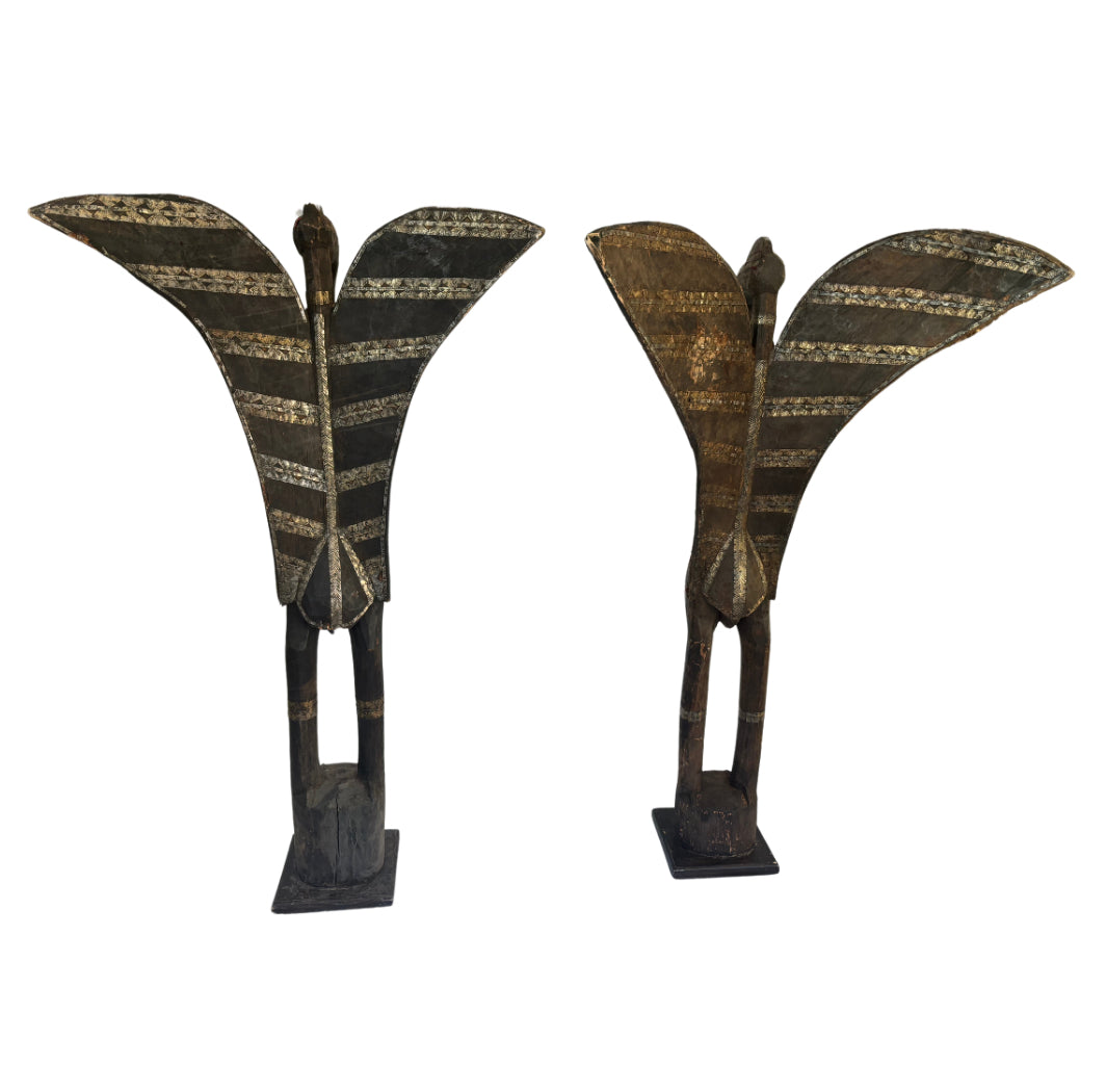 Large Senufo Bird Wood Sculptures