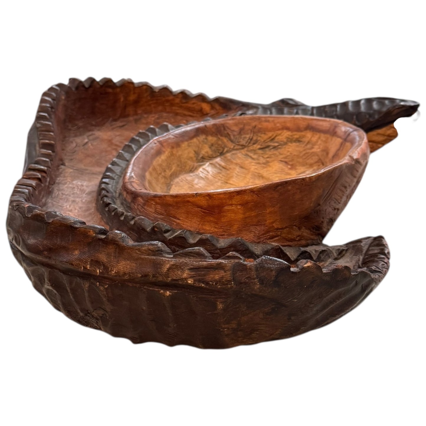 Hand Carved Alligator Bowl