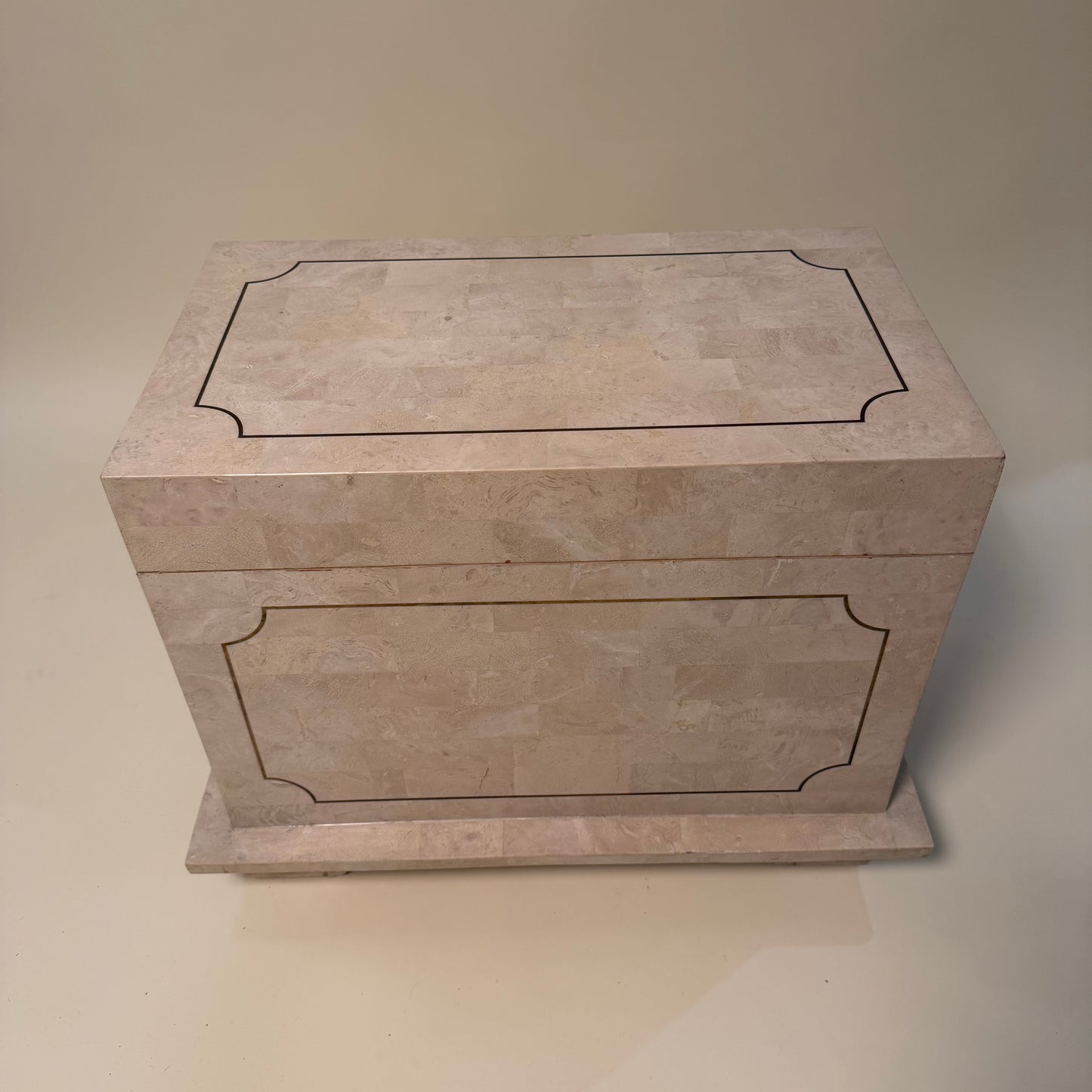 Maitland Smith Tessellated Stone Trunk Box