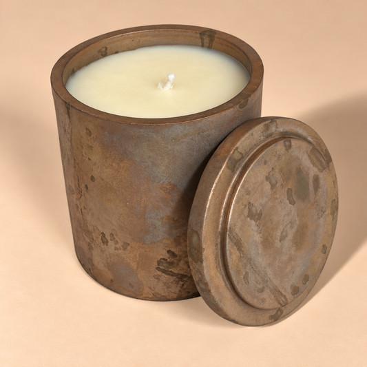 Solid Bronze Gardenia Candle with Lid  #S