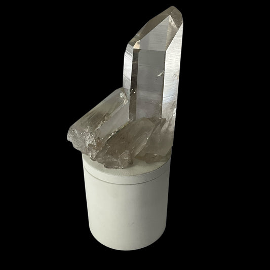 Lumerian Quartz Crystal Generator Tint Lid Gardenia Candle