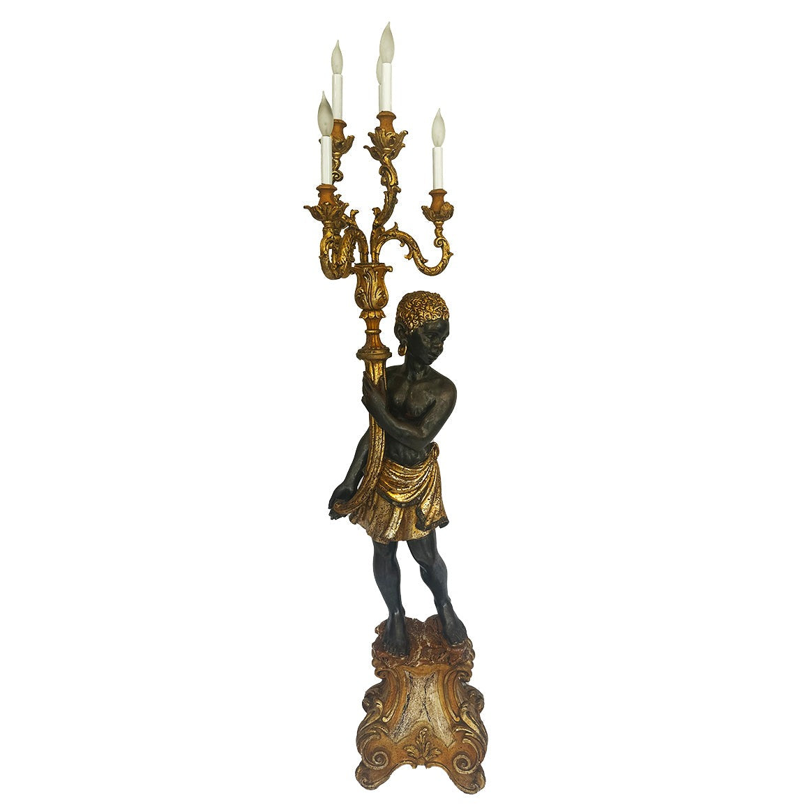 Vintage Italian Blackamoor Floor Lamp