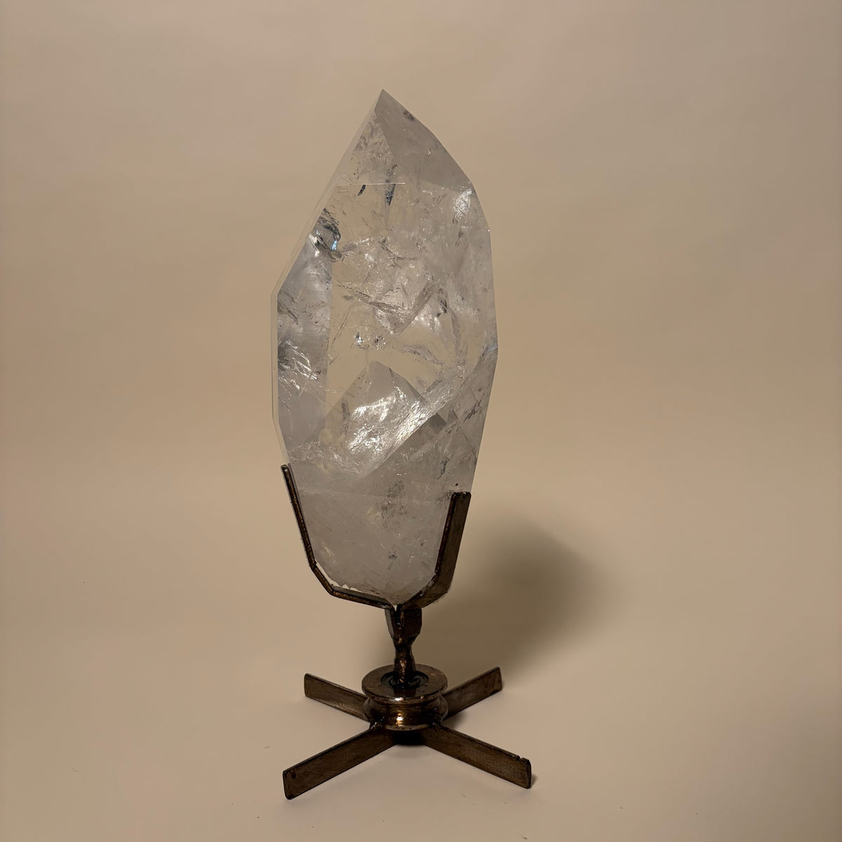 Lemurian Quartz Point on Custom Stand 19lbs