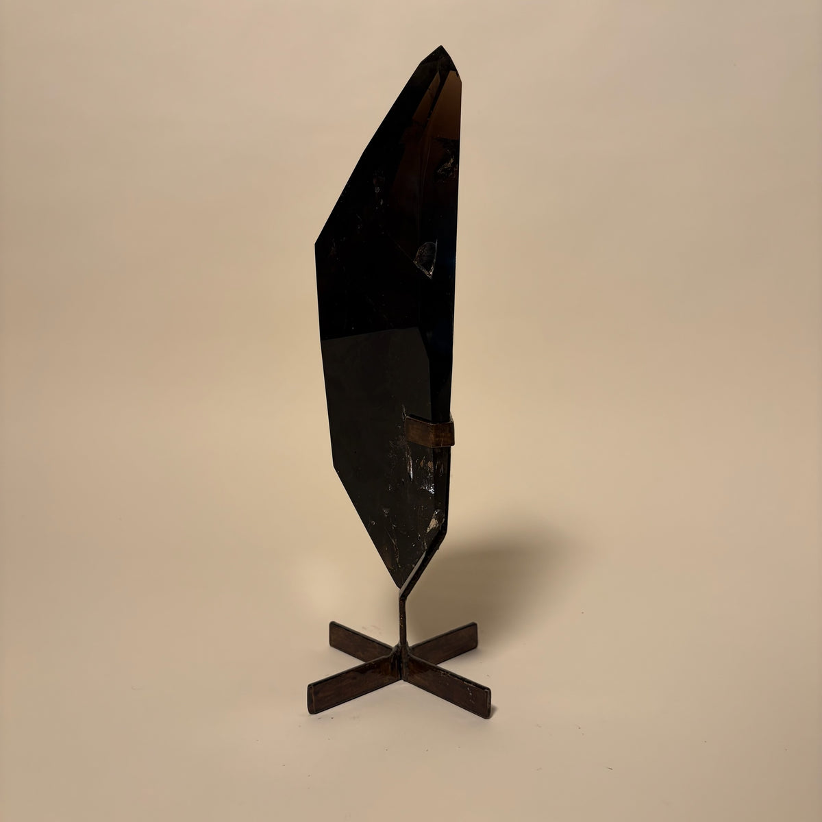 Double Point Smoky Quartz On Stand 13 lbs