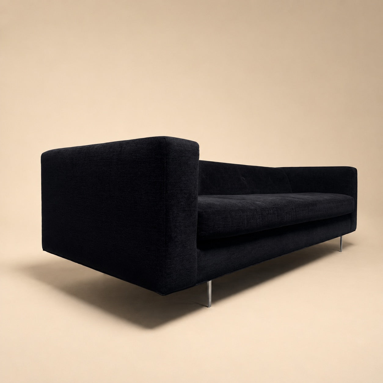 Harvey Probber Tuxedo Sofa with Lucite Base