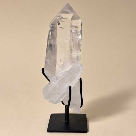 Lemurian Generators Quartz Crystal on Stand