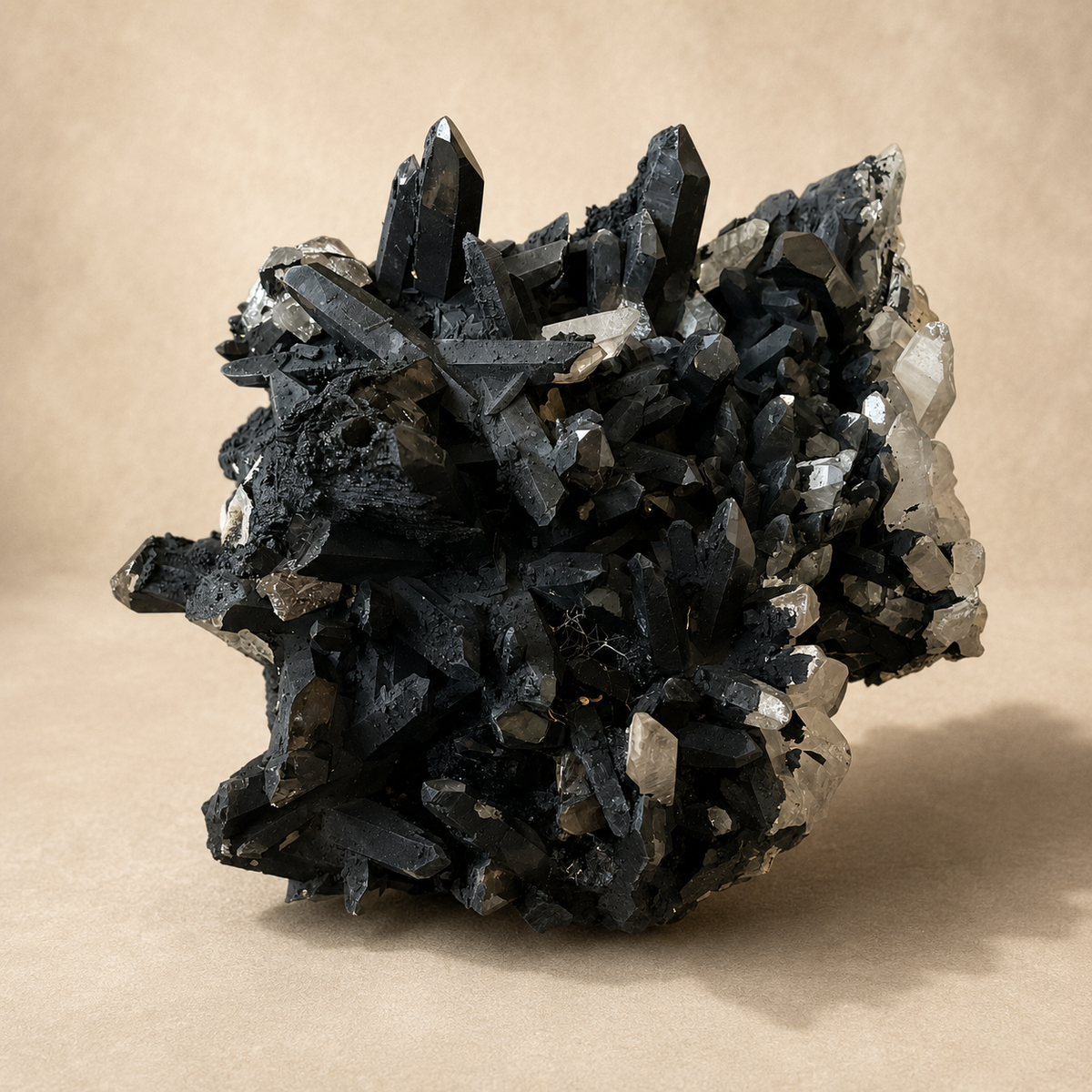 Quartz Crystal with Hematite Crystal