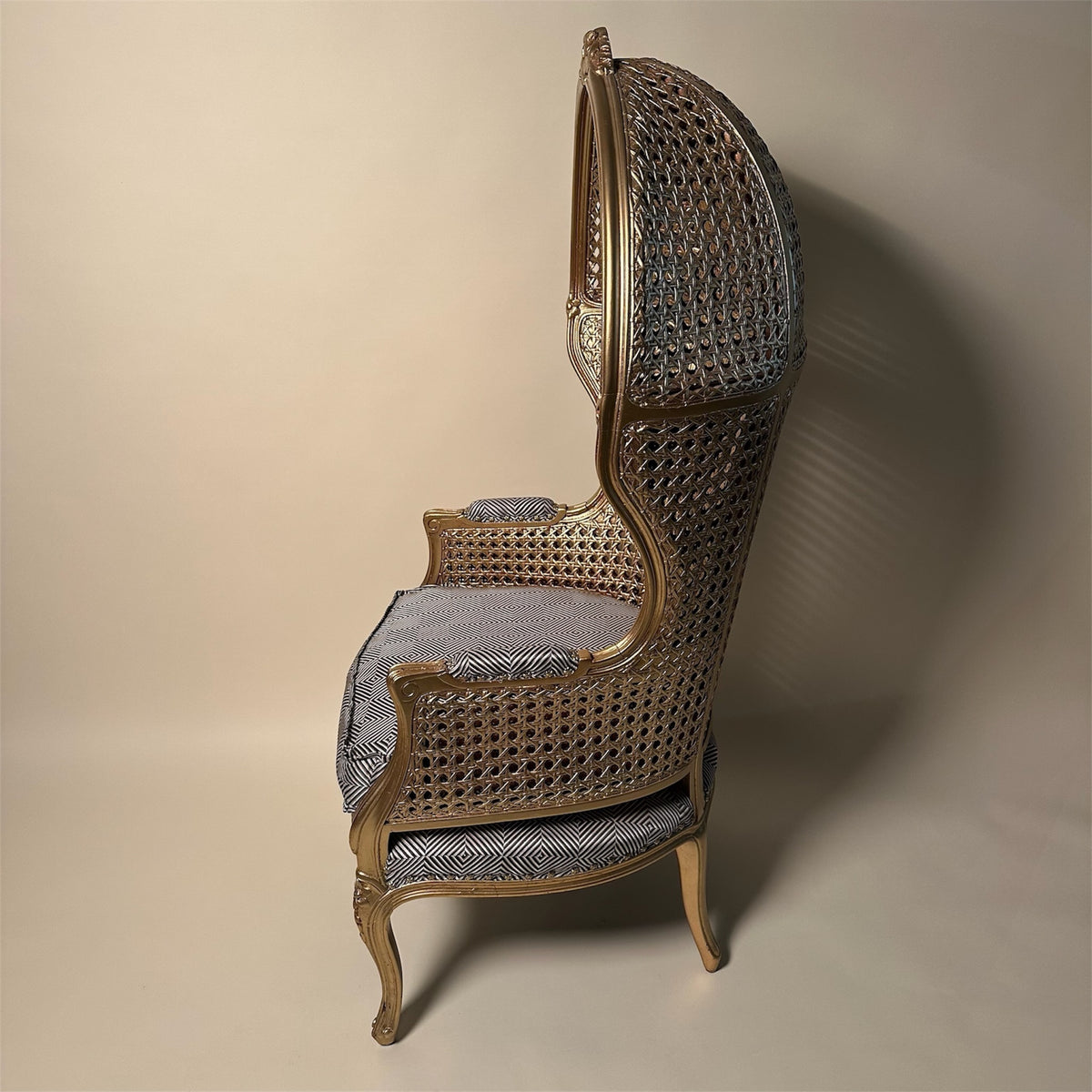 Vintage French Gold Leaf Canopy Chair