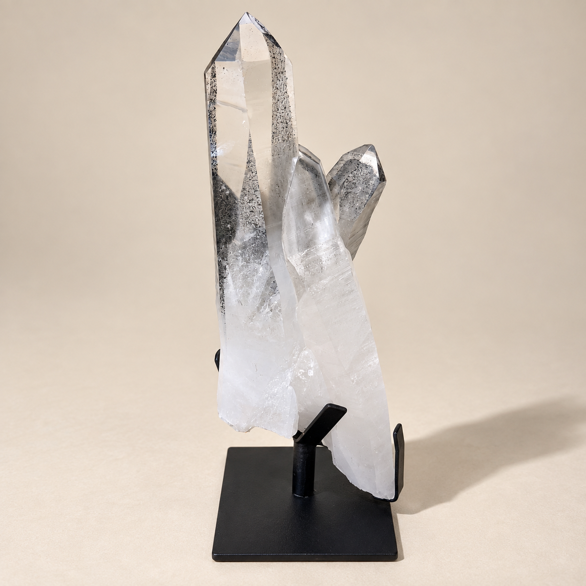 Phantom Quartz Crystal Triple Generator on Metal Stand