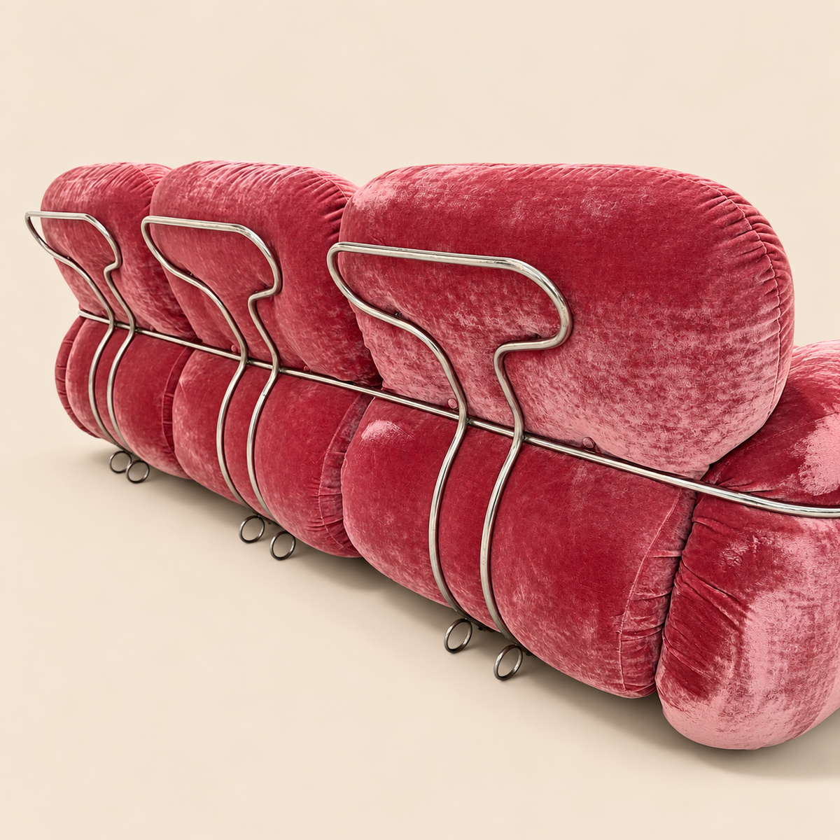 Mid century modern "OKAY" sofa set by Adriano Piazzesi, 1970's
