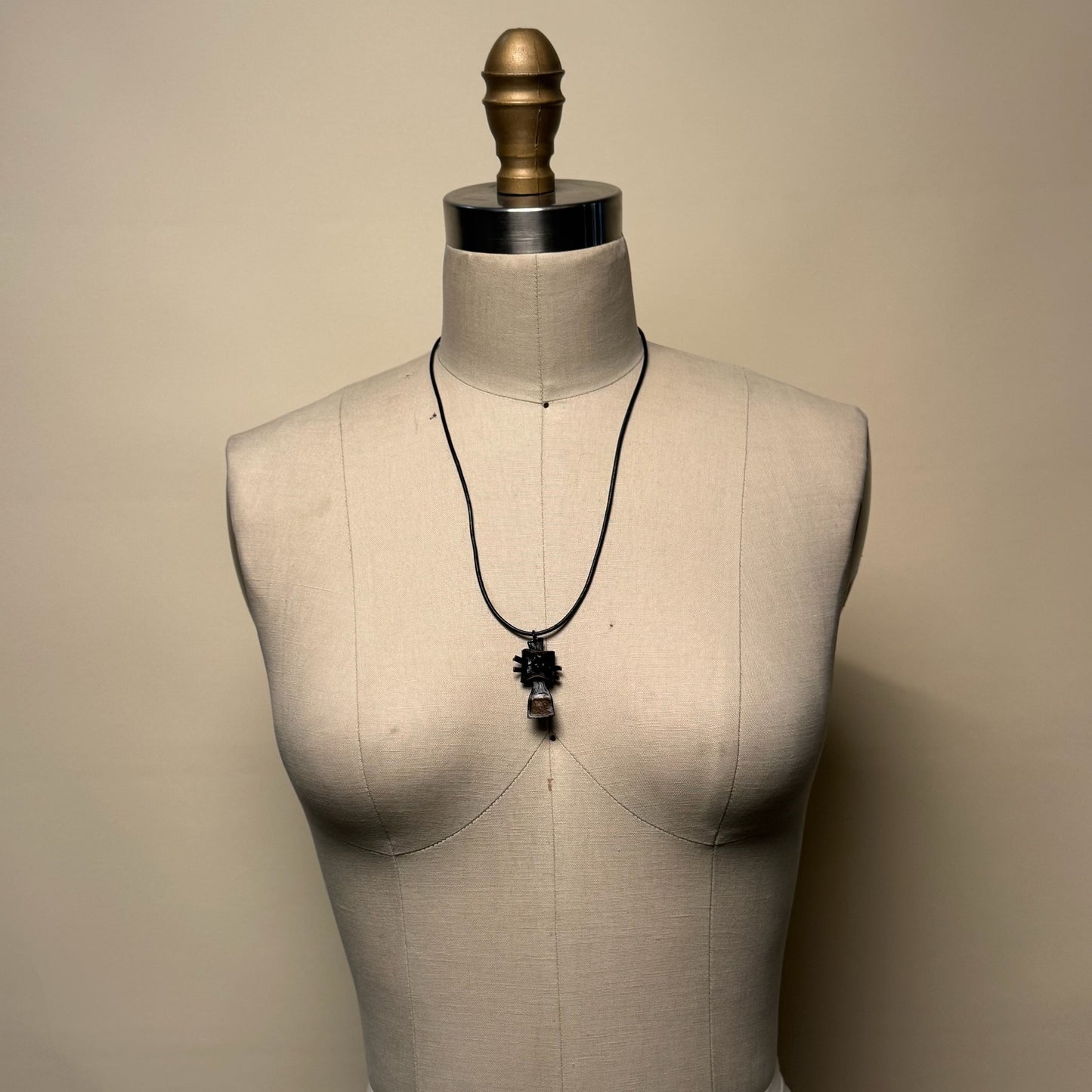Hand Made Kelp Charm on Leather necklace